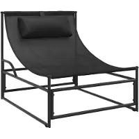 vidaXL Gartenliege Anthrazit 87x74x73 cm Stahl und Textilene