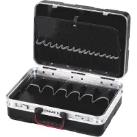 Parat SILVER Beginner Universal Werkzeugkoffer - Plastik Hartschale zum Abschließen mit Einsteckfächern - ohne Inhalt ( 485020171 )
