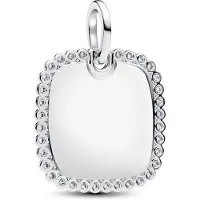 Pandora 394009C01 Anhänger Silber Eckige Gravurplatte