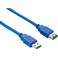 Hamlet XCU3A-MF30, 3 m, USB A, USB A, USB 3.2 Gen 1 (3.1 Gen 1), 5 Gbit/s, Blau