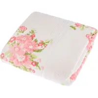 Homescapes HANDTUCH Blumen creme