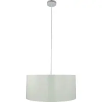 Licht-Erlebnisse Wohnliche Hängeleuchte AMARA Creme Gold Stoff rund Ø55cm Velours Optik Schlafzimmer Wohnzimmer Hängelampe