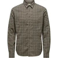 Only & Sons Hemd - Regular fit - in Taupe - XXL
