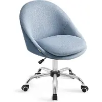 Songmics Homeoffice Stuhl, Drehstuhl, Schreibtischstuhl, blau