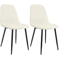 CLP 2er Set Esszimmerstuhl Maryam creme/Samt