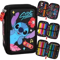 St. Majewski Disney Stitch Black Aloha - Mäppchen mit Inhalt