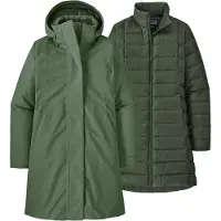 Patagonia - Warmer, wasserdichter Parka - W's Tres 3-in-1 Parka Old Growth Green für Damen - Größe XS - Grün