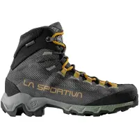 La Sportiva Aequilibrium Hike Woman GTX wasserdichte und stabile Damen Hikingschuhe mit wasserdichter Membrane Carbon/Aspen Green EU 38,5