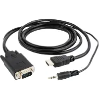 Gembird A-HDMI-VGA-03-6, 1,8 m, HDMI Typ A (Standard), VGA (D-Sub) + 3.5mm, Männlich, Männlich, 1920 x 1080 Pixel