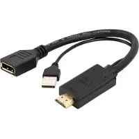 Cablexpert A-HDMIM-DPF-01, 0,1 m, HDMI Typ A (Standard), DisplayPort + USB Type-A, Männlich, Weiblich, Gerade