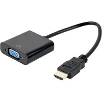 Gembird A-HDMI-VGA-04, 0,15 m, VGA (D-Sub), HDMI Typ A (Standard), Männlich, Weiblich, Schwarz