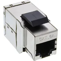 InLine Keystone RJ45 Buchse / Buchse, SNAP-In, Cat.6A STP
