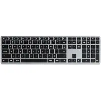 Satechi SLIM X3, Kabellos, Bluetooth, QWERTZ, Schwarz, Grau