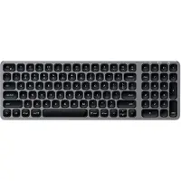 Satechi ST-ACBKM-DE, Kabellos, Bluetooth, Halbmechanischer Schlüsselschalter, QWERTZ, LED, Schwarz, Grau