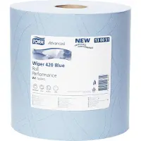 Tork Adv. Wiper 420 Perform. 2-lgs blauw 510 mtr x 24 cm pak à 1 rol/1500 vel