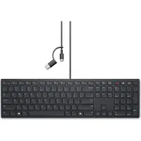 Dell Pro kabelgebundene Collaboration-Tastatur – KB525C - deutsch (QWERTZ), Volle Größe (100%), Kabelgebunden, USB, Plunger key switch, QWERTZ, Schwarz