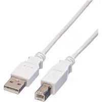 Value USB 2.0 Kabel, Typ A-B, weiß, 1,8 m
