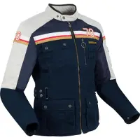 Segura Mojo Motorrad Textiljacke, blau/grau, S
