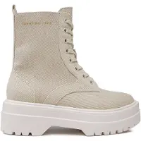 Tommy Hilfiger Schnürstiefeletten Feminine Essential Canvas FW0FW07357 Beige