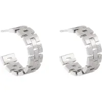 Calvin Klein Striking steel hoop earrings Geometric 35000249