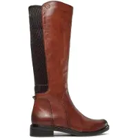Caprice Damen Stiefel Langschaft Leder Stretch 9-25513-41, Größe:40.5 EU, Farbe:Braun
