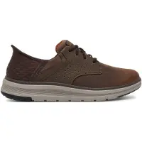 SKECHERS Slip-In-Sneaker aus Memory Foam von Orell Yates aus Leder, Braun 41 EU