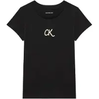 Calvin Klein Jeans T-Shirt Glitter IG0IG02972 D Schwarz Slim Fit