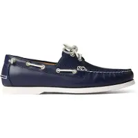 Ralph Lauren für Herren. 803932995001 Merton Leder Bootsschuhe navy (43), Wohnung, Schnürsenkel, Lässig, Marine