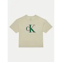 Calvin Klein Jeans T-Shirt IG0IG02806 Écru Boxy Fit