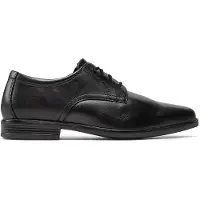 Clarks Schnürschuhe Howard Walk mit stützendem und dämpfendem Fußbett 1216 Black Leather 44