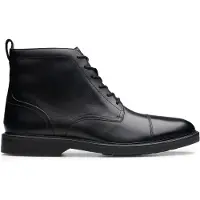 Clarks Schuhe Aldwin Cap mit vielseitiger Optik und ganztägigem Komfort 1216 Black Leather 42,5
