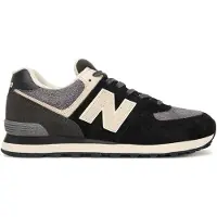 New Balance 574 Wildleder Trainer, Schwarz 42 EU