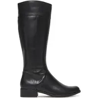 Caprice Damen Stiefel Langschaft aus Leder mit Airmotion Komfort 9-25511-41, Größe:37.5 EU, Farbe:Schwarz