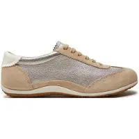 Geox Sneaker VEGA, Rauleder, Beige, Damen