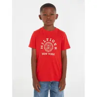 Tommy Hilfiger T-Shirt Monotype Arch KB0KB08802 Rot Regular Fit