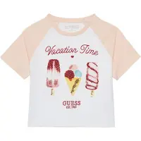 GUESS T-Shirt J5GI06 K8HM4 Weiß Boxy Fit