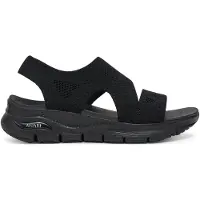 SKECHERS für Damen. 119458 Sandalen Arch Fit - Brightest Day schwarz (39), 1 bis 3 cm, Klettverschluss, Lässig