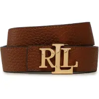 Lauren Accesorios für Damen. 412912039002 Brauner Ledergürtel, wendbar (L), Lässig