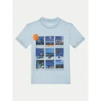 GUESS T-Shirt L5GI11 K8HM4 Himmelblau Regular Fit
