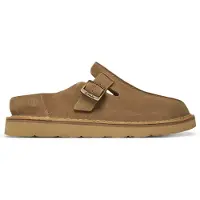Clarks Solsbury – Pantoletten aus Wildleder, Beige 46 EU