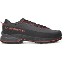 La Sportiva - Approach-Schuhe GORE-TEX - TX4 Evo GTX Carbon/Cherry Tomato für Herren aus Leder - Größe 42 - Grau