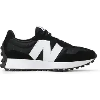 New Balance 327 Wildleder-Sneaker mit großem Logo, Schwarz 40.5 EU
