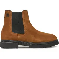 Tommy Hilfiger Klassische Stiefeletten Casual Cleated Suede Chelsea FM0FM05037 Braun 41