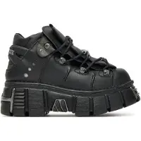 New rock Unisex-Gothic-Stiefel aus veganem Leder – M-106-VS1