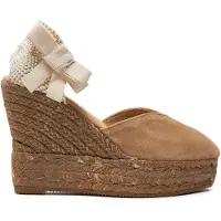 MANEBI' Espadrilles Hamptons Heart-Shaped Wedge Espadrilles W 1.6 WH Beige