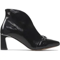 MACIEJKA Stiefeletten aus Naturleder, Schwarz, mit 6,5 cm Blockabsatz und spitzer Schuhspitze