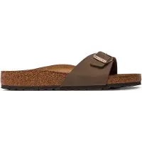 Birkenstock - Pantoletten aus synthetischem Material &ndash; Damen / Frau Madrid Birkibuc Narrow - Madrid Birkibuc Regular Mocha für Herren aus Leder