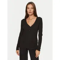 Hunkemoller Pyjama-T-Shirt 205123 Schwarz Slim Fit 38