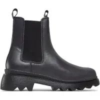 Tamaris Damen Stiefelette Leder Chelsea Boot derbe gezackte Sohle 1-25802-41, Größe:41 EU, Farbe:Grau