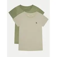 Calvin Klein Jeans T-Shirt-Set IG0IG01258 Khakifarben Slim Fit